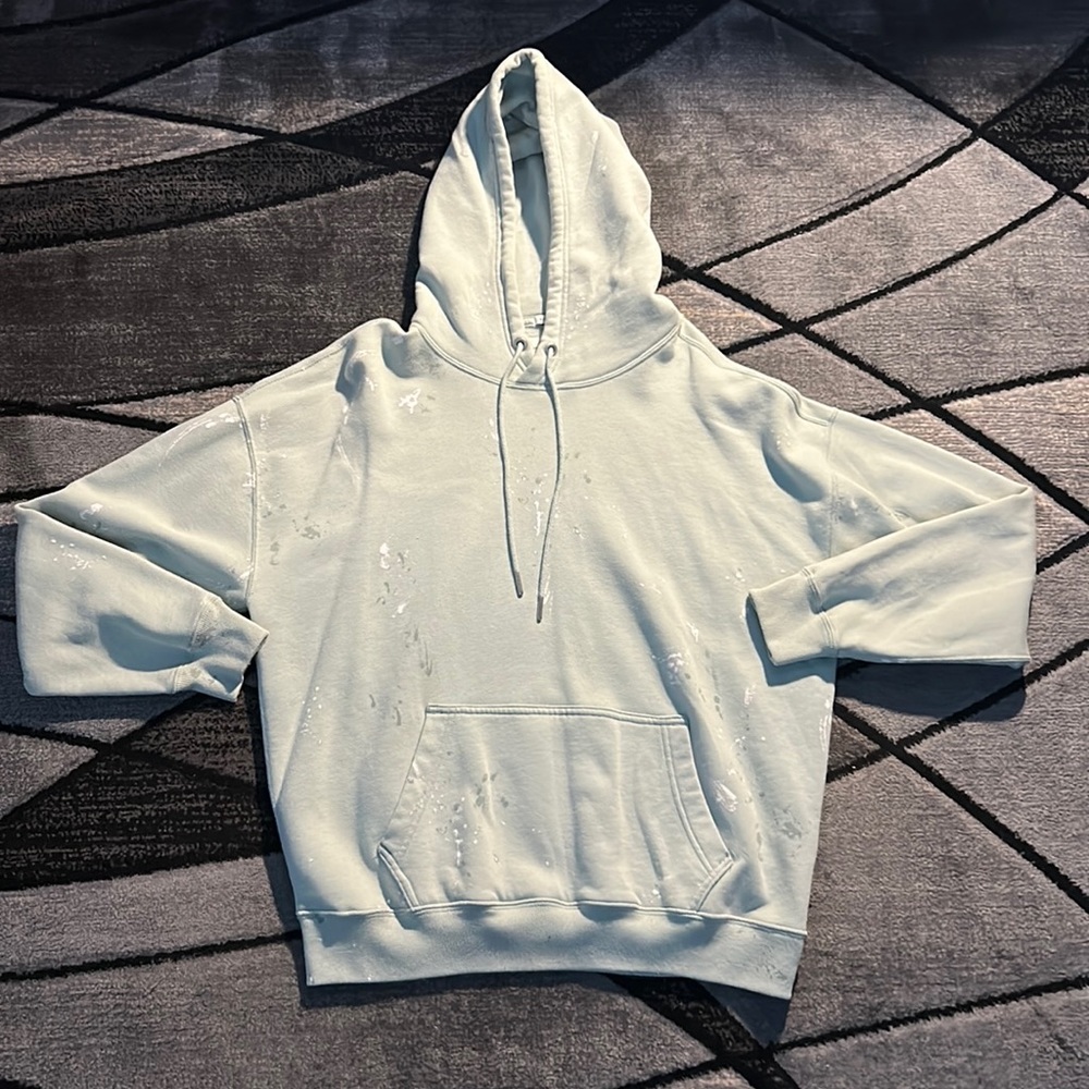 Abercrombie & Fitch Soft A&F Fleece Green Splatter Paint